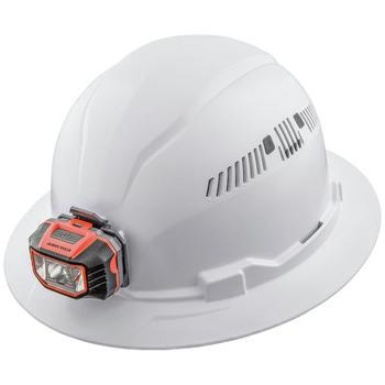 安全帽|克莱因工具60407通风全边安全帽与无绳头灯-白色